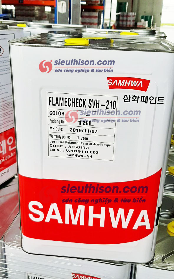Sơn Samhwa FLAMECHECK SVH-210 chống cháy 60, 90, 120, 150 phút